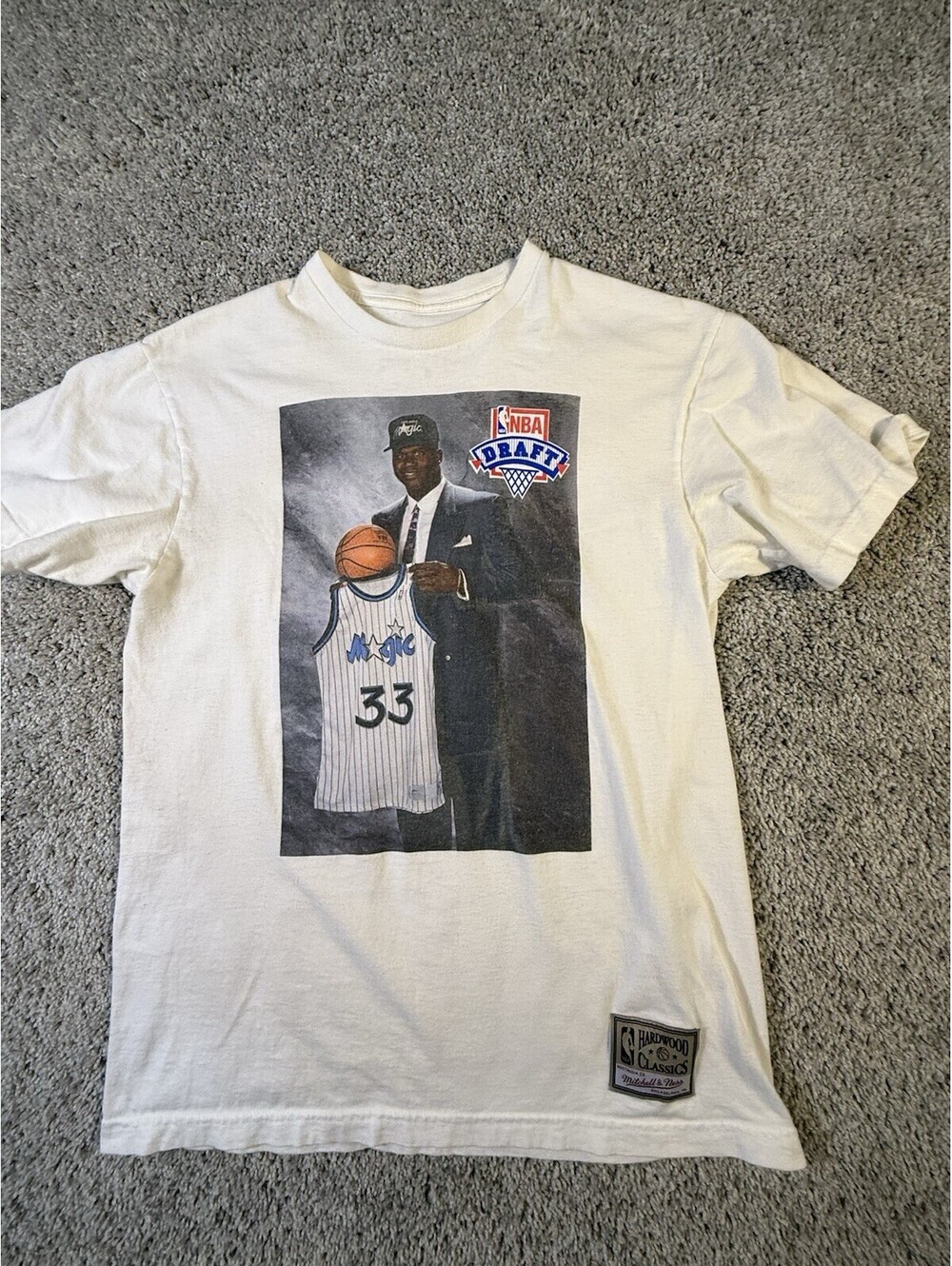 Mitchell & Ness Orlando Magic Shaq NBA Draft Day T Shirt Mens Size Medium